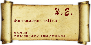 Wermescher Edina névjegykártya